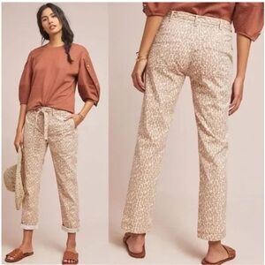 Anthropologie The Wanderer Leopard/Animal Print Utility Pants, size 30